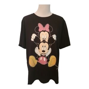 NWOT Disney Mickey and Minnie Mouse Black Shirt Top Size 2X